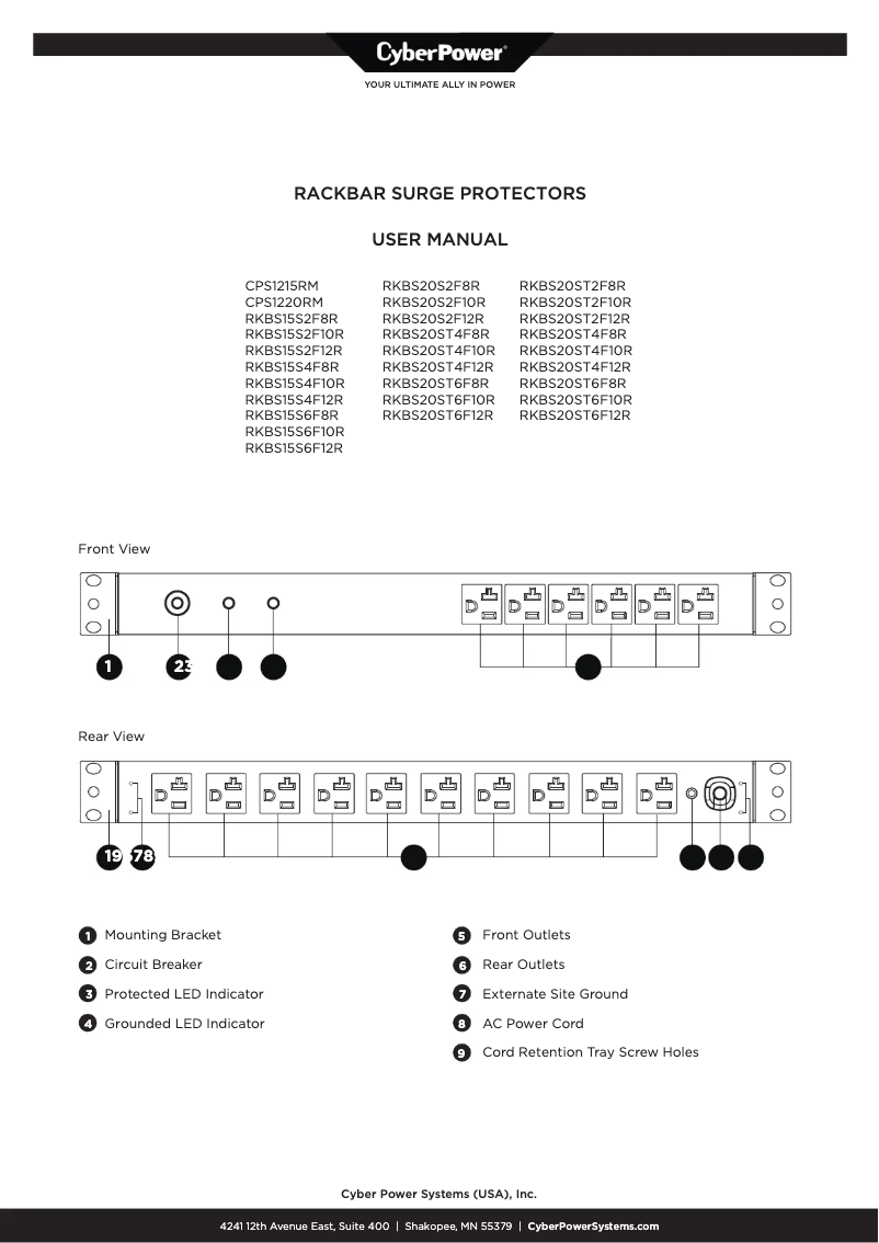 Image de la première page du manuel de l'appareil CPS-1220RMS