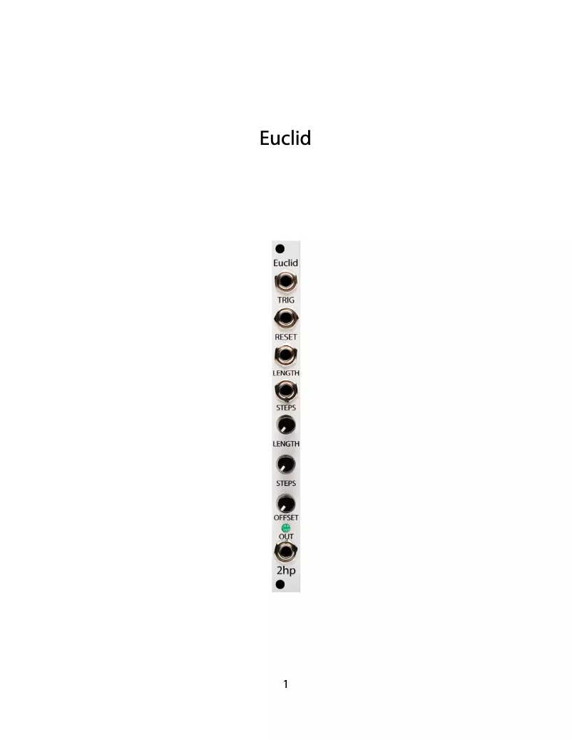 Página 1 del manual Manual de usuario 2hp Euclid