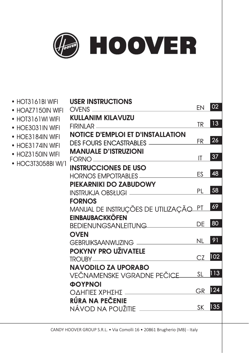 Image de la première page du manuel de l'appareil H-OVEN 300 HOT3161WI WIFI