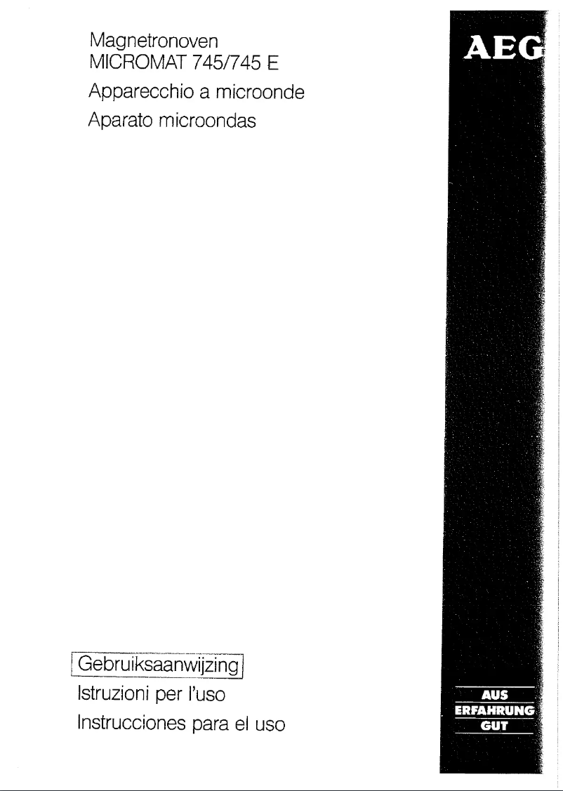 Página 1 del manual Manual de usuario AEG Micromat 745 E