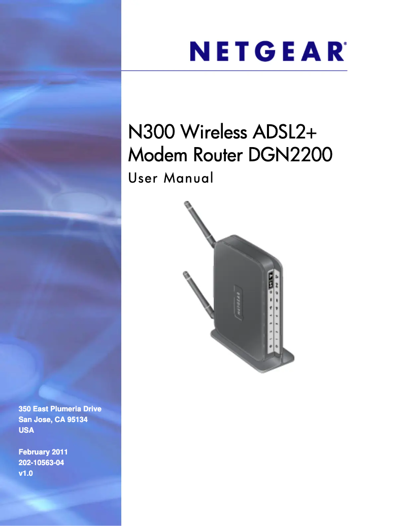 Page 1 de la notice Manuel utilisateur Netgear Wireless N300 ADSL 2