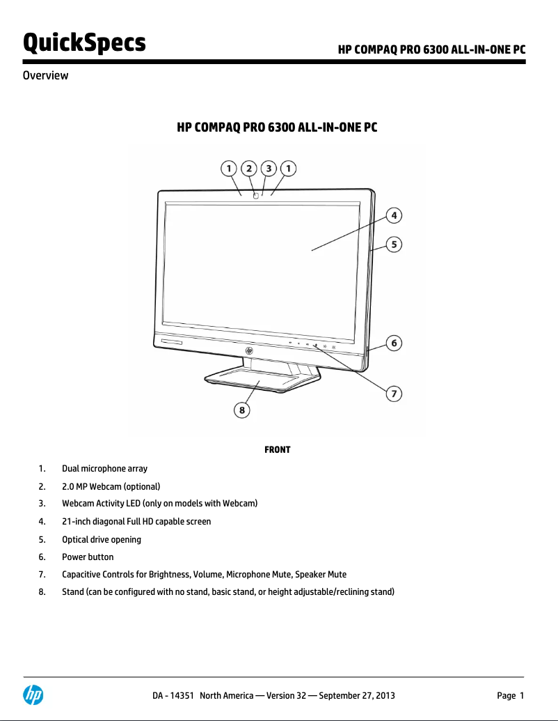 Page n°1 - Manuel utilisateur Compaq Pro 6300