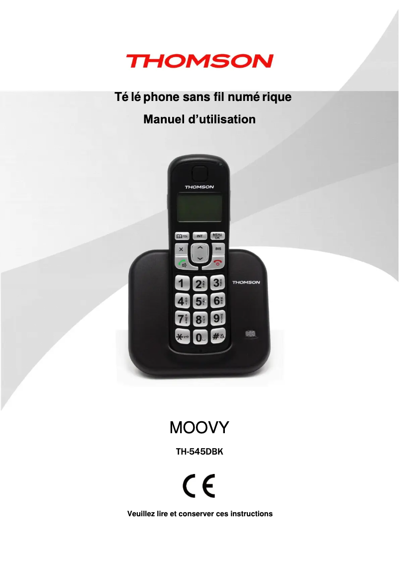 Image de la première page du manuel de l'appareil MOOVY