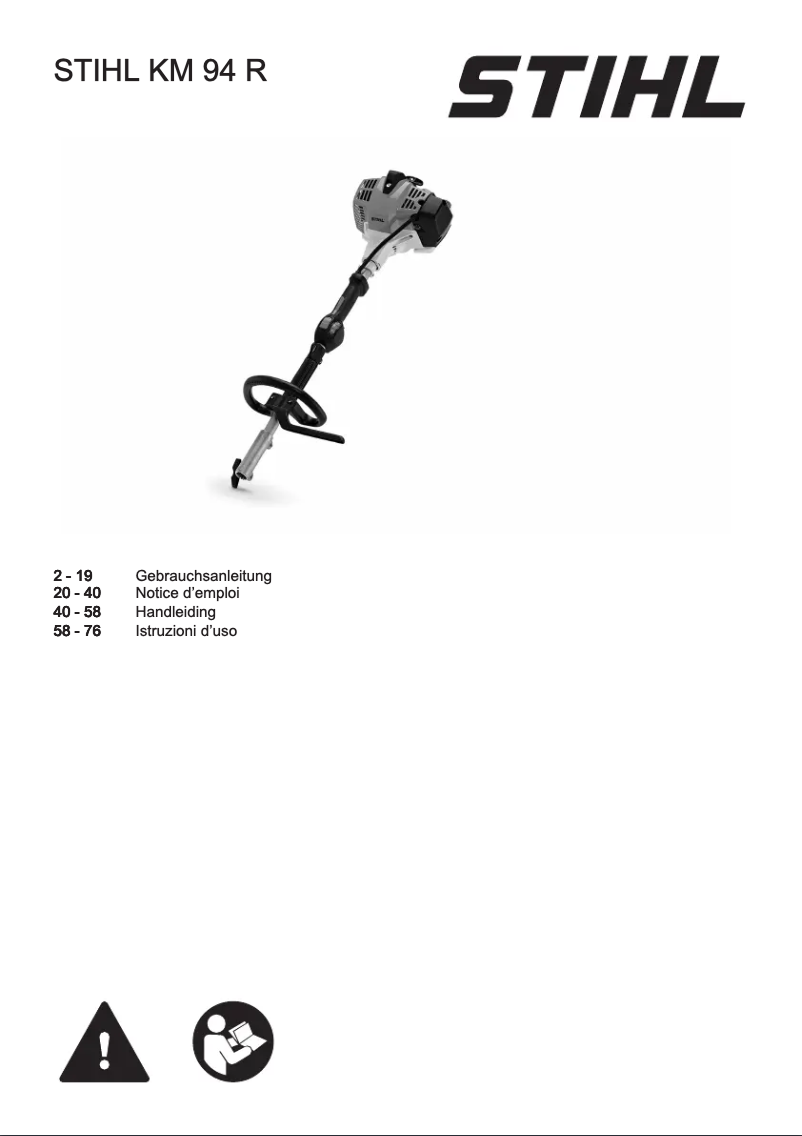 Page n°1 - Manuel utilisateur Stihl KM 94 R