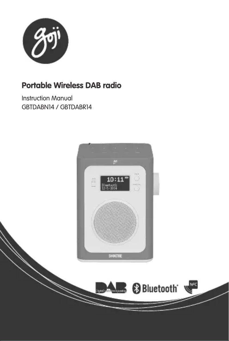 Página 1 del manual Manual de usuario Goji GBTDABN14