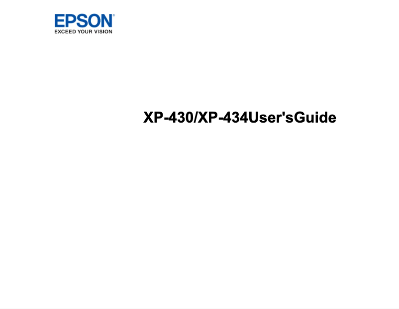 Page 1 de la notice Manuel utilisateur Epson Expression Home XP-434