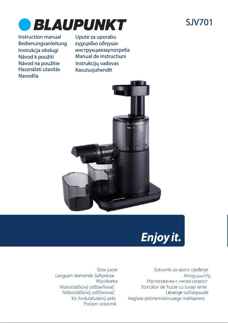 Page 1 de la notice Manuel utilisateur Blaupunkt SJV701