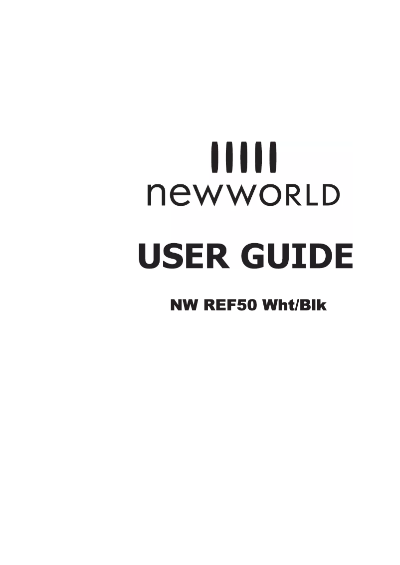 Page n°1 - Manuel utilisateur New World NWREF50