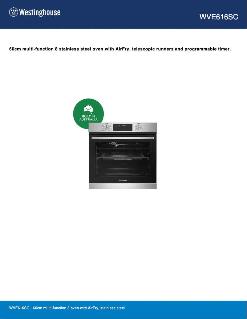 Image de la première page du manuel de l'appareil WVE616SC