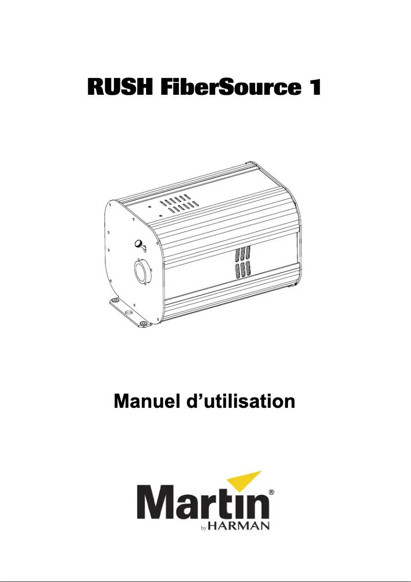 Page n°1 - Manuel utilisateur Martin RUSH FiberSource 1