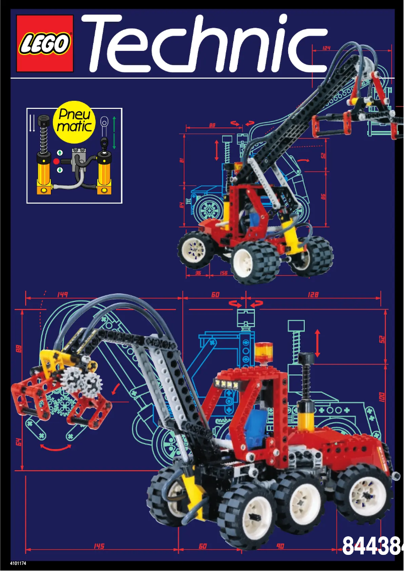 Page 1 de la notice Manuel utilisateur Lego PNEUMATIC FOREST TRACTOR