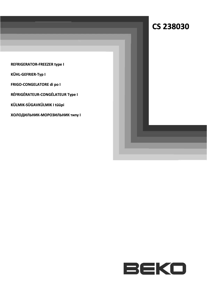 Page n°1 - Manuel utilisateur Beko CS 238030