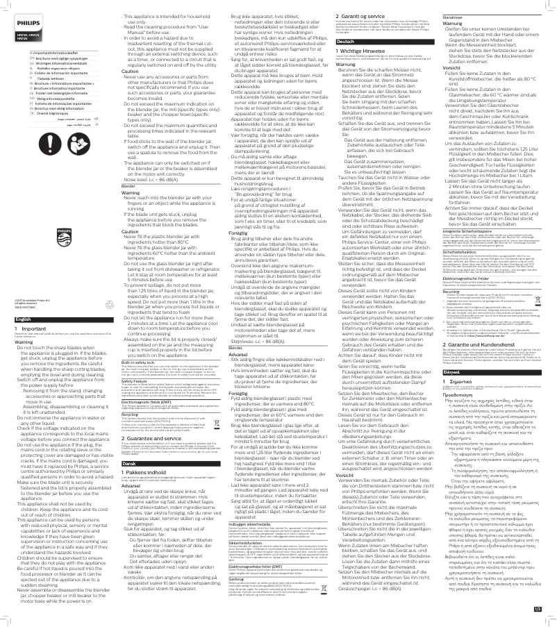 Página 1 del manual Manual de usuario Philips Daily Collection HR2122