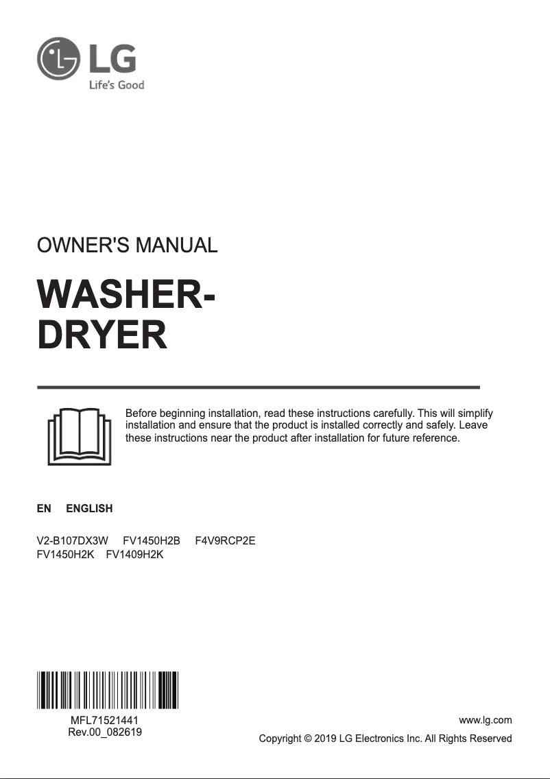 Page 1 de la notice Manuel utilisateur LG FHD1057STB