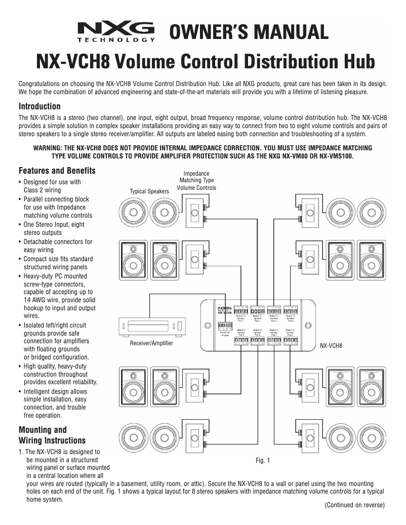 Página 1 del manual Manual de usuario Nxg NX-VCH8