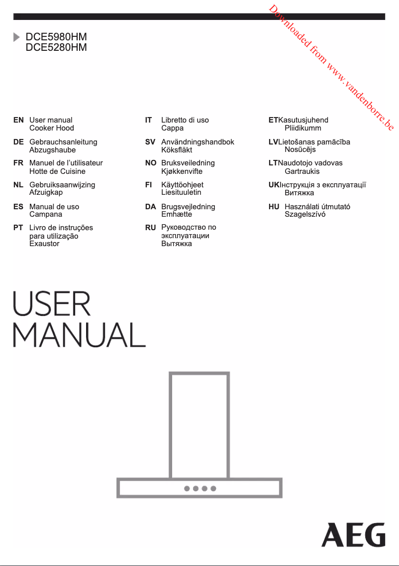 Page n°1 - Manuel utilisateur AEG DCE5980HM
