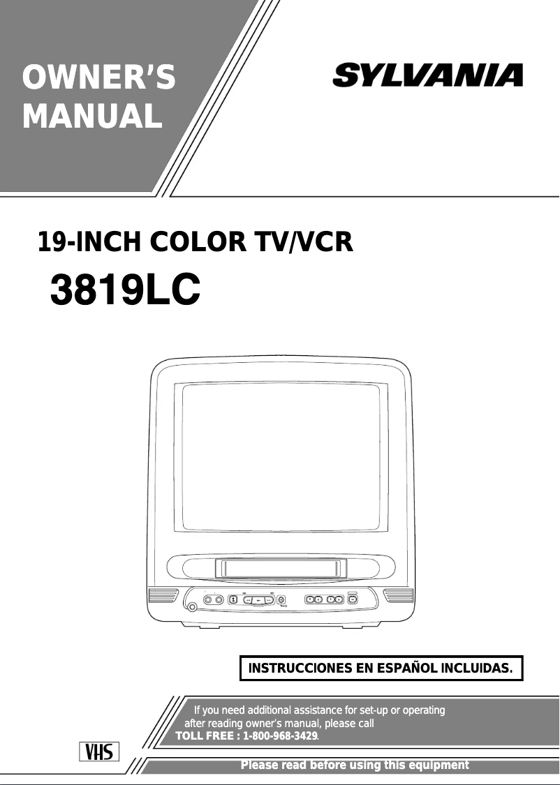 Page n°1 - Manuel utilisateur Sylvania 3819LC