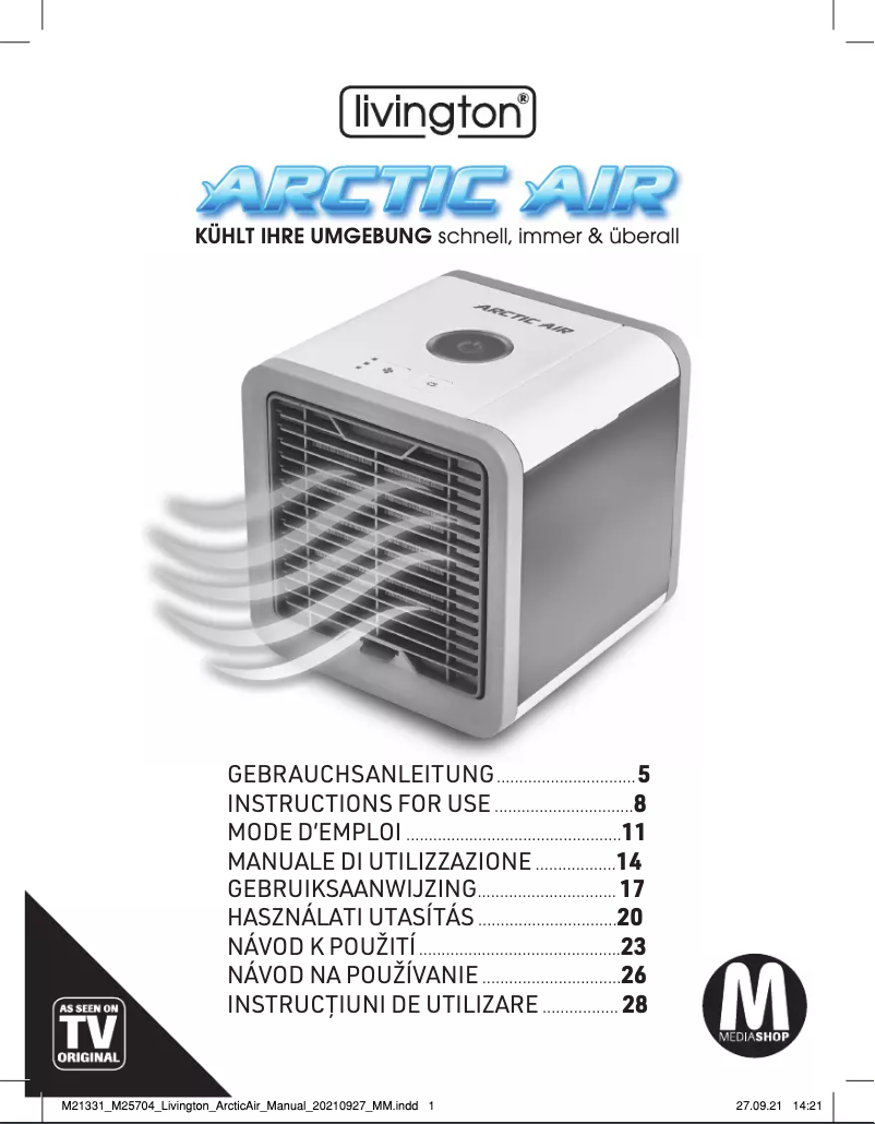 Page n°1 - Manuel utilisateur Livington Arctic Air