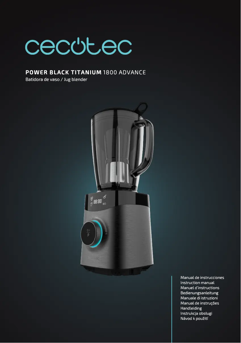 Image de la première page du manuel de l'appareil Power Black Titanium 1800 Advance