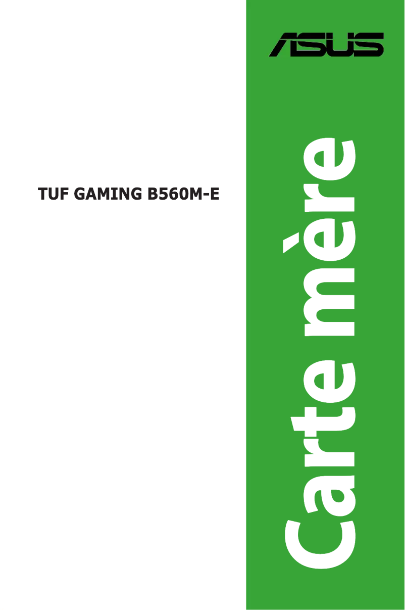 Page n°1 - Manuel utilisateur Asus TUF Gaming B560M-E