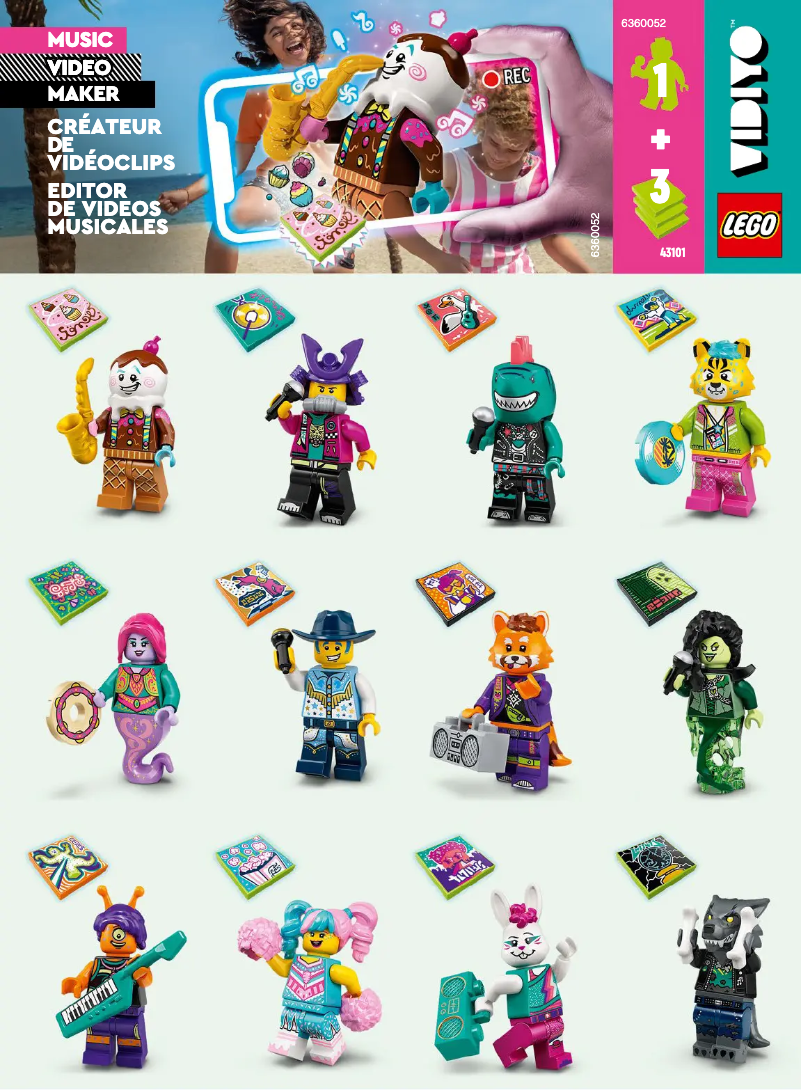 Page 1 de la notice Manuel utilisateur Lego Vidiyo 43101