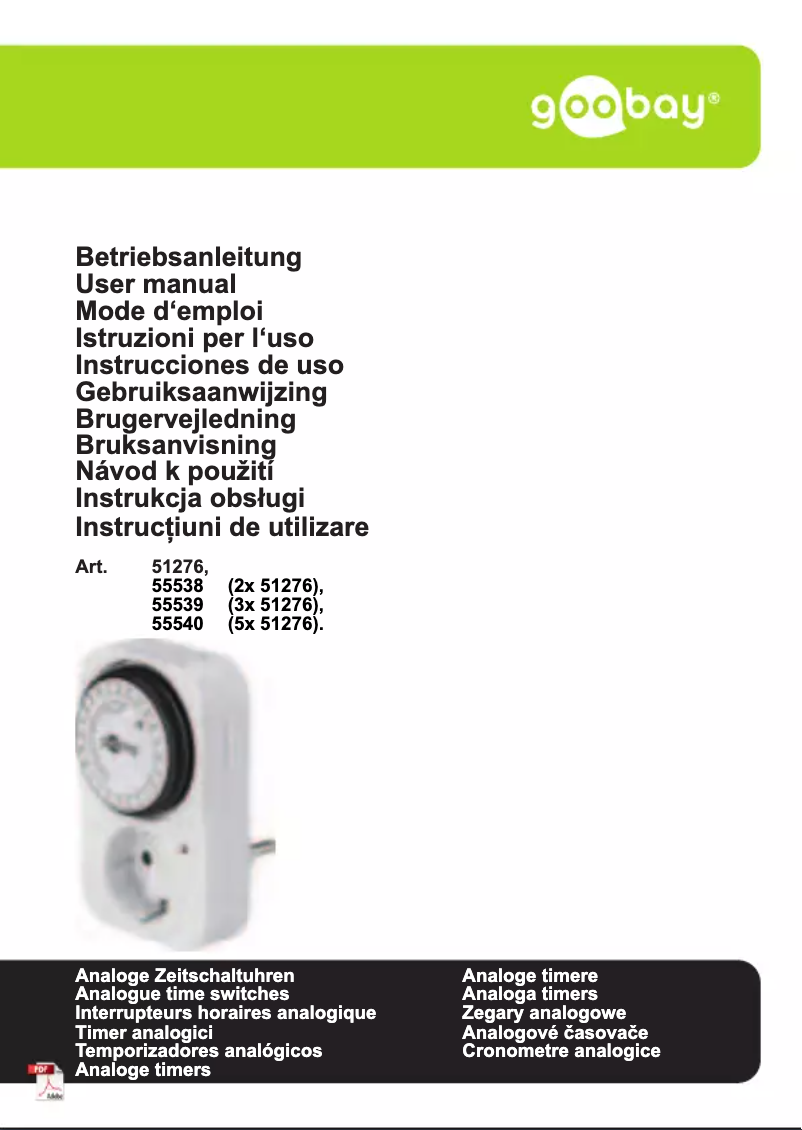 Image de la première page du manuel de l'appareil 51276