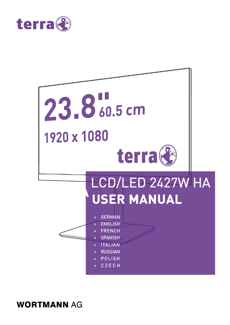 Page n°1 - Manuel utilisateur Wortmann AG Terra LED 2427W HA