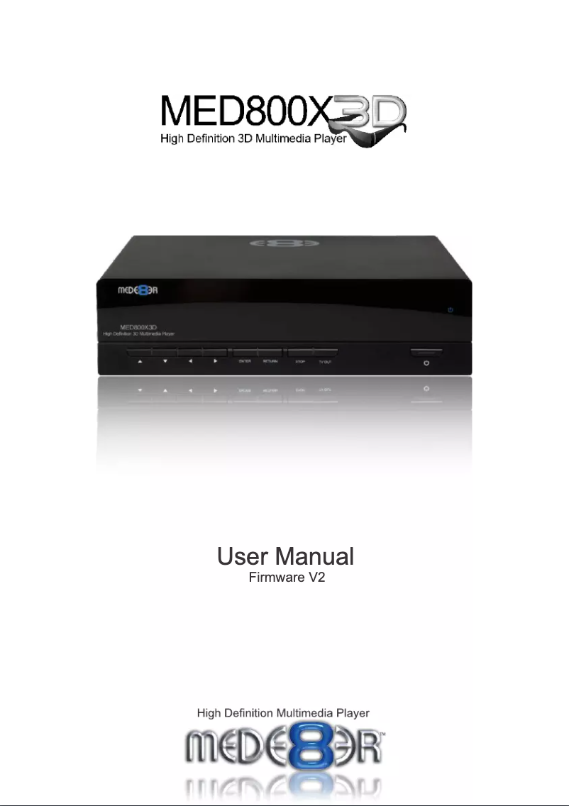 Page n°1 - Manuel utilisateur Mede8er MED800X3D/WP