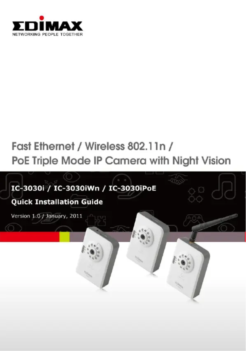 Page 1 de la notice Manuel utilisateur Edimax IC-3030IPOE