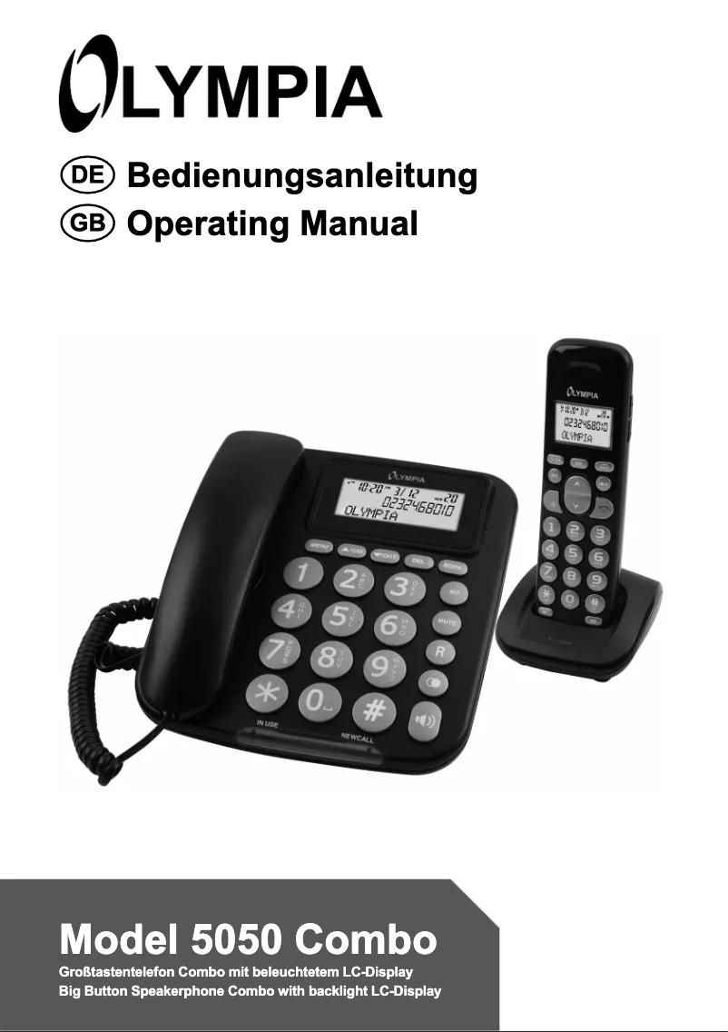 Image de la première page du manuel de l'appareil DECT 5050
