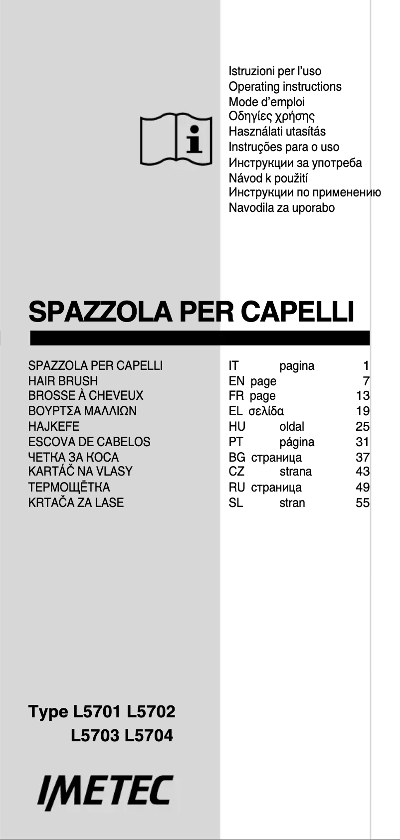 Page 1 de la notice Manuel utilisateur Imetec PB4 38