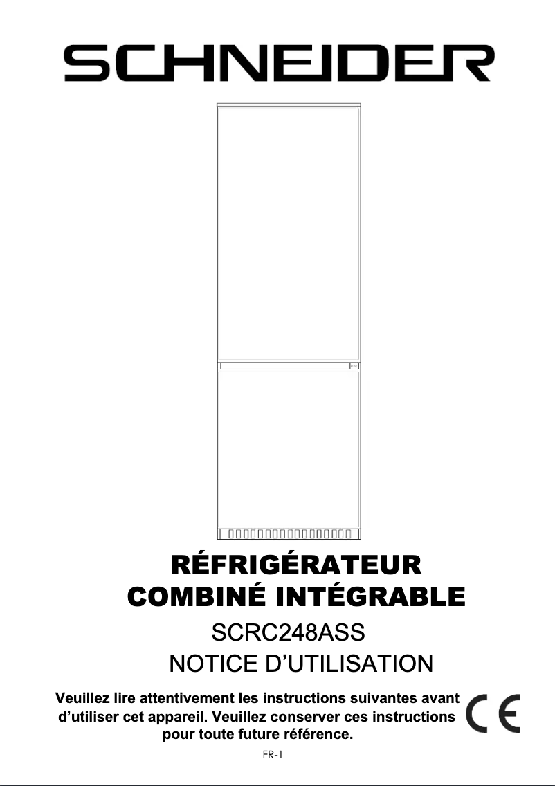 Page 1 de la notice Manuel utilisateur Schneider SCRC248ASS