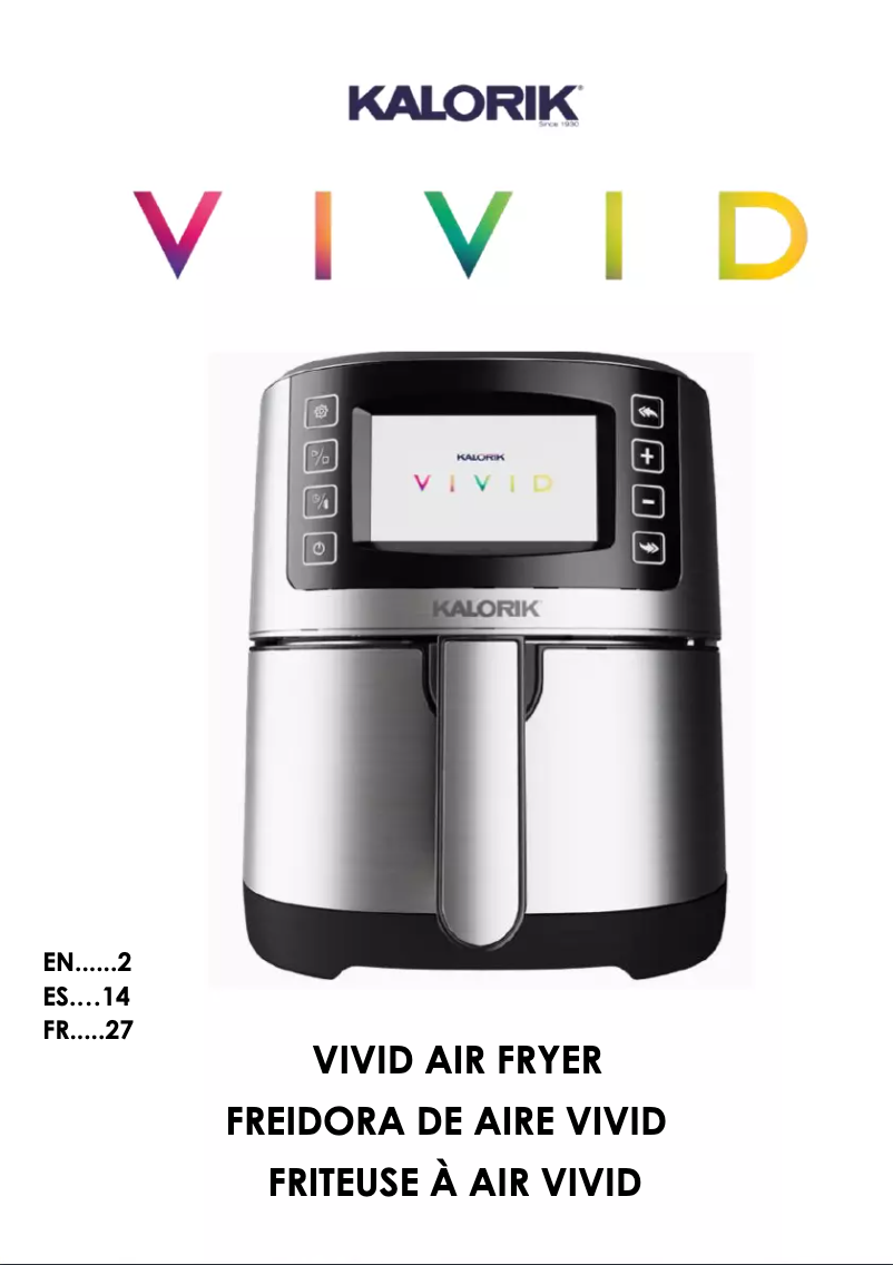 Image de la première page du manuel de l'appareil VIVID FT 52333 SS