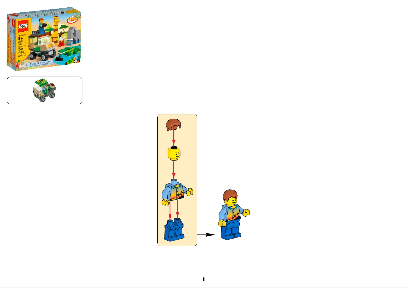 Page n°1 - Manuel utilisateur Lego Safari Building Set