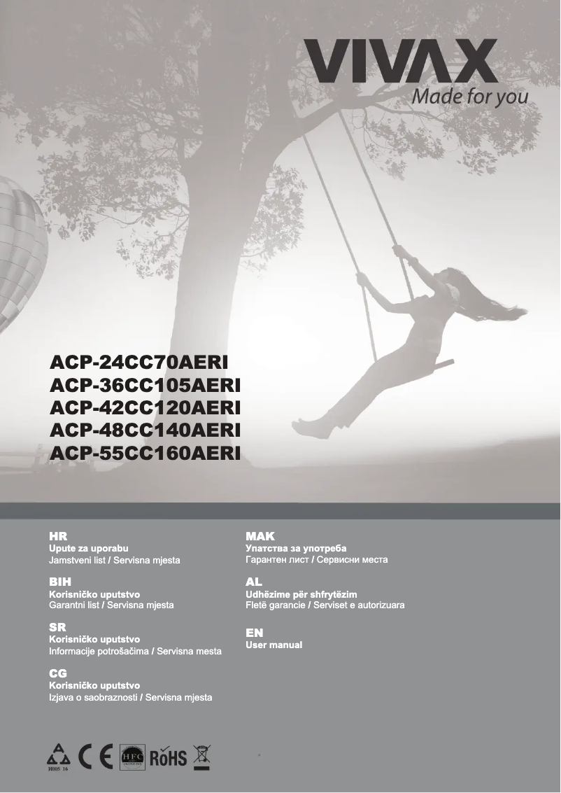 Page 1 de la notice Manuel utilisateur Vivax ACP-42CC120AERI