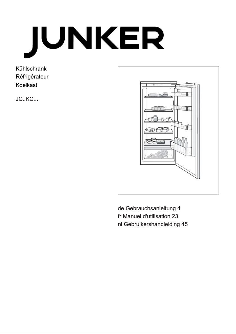 Page n°1 - Manuel utilisateur Junker JC20KCSE0