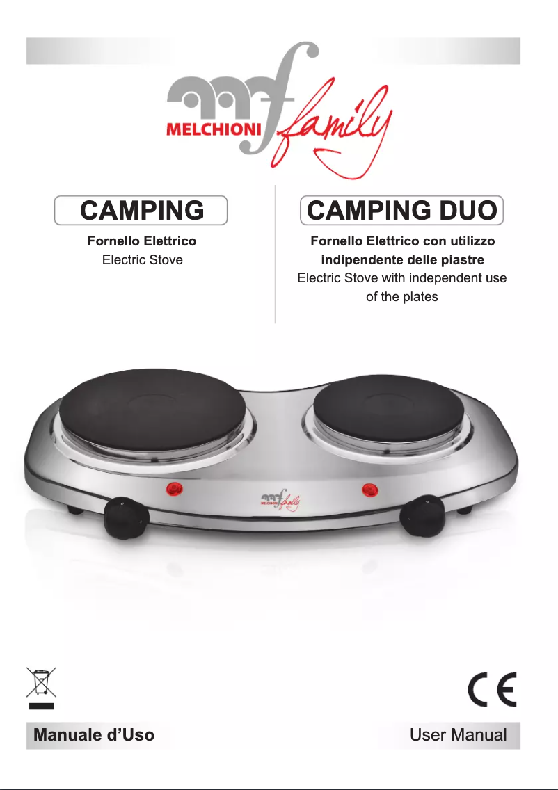 Page 1 de la notice Manuel utilisateur Melchioni Camping Duo