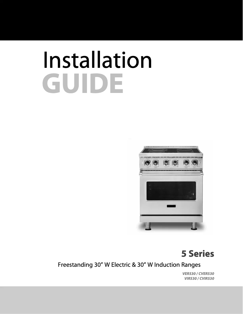 Page 1 de la notice Guide d'installation Viking VER5304BSS