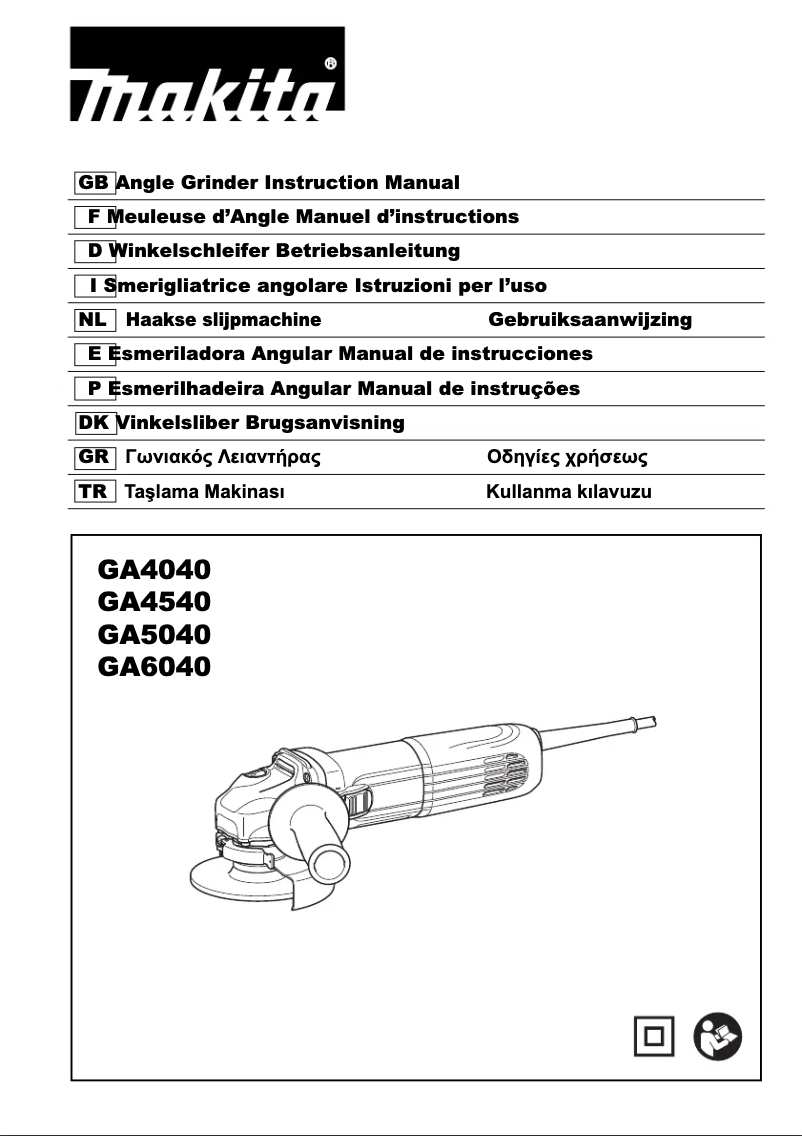 Page 1 de la notice Manuel utilisateur Makita GA4540