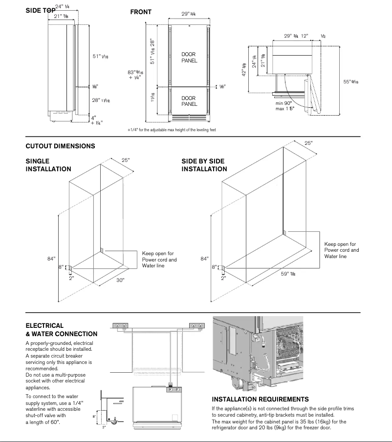 Page 1 de la notice Instructions / montage Bertazzoni REF30BMBZPNV