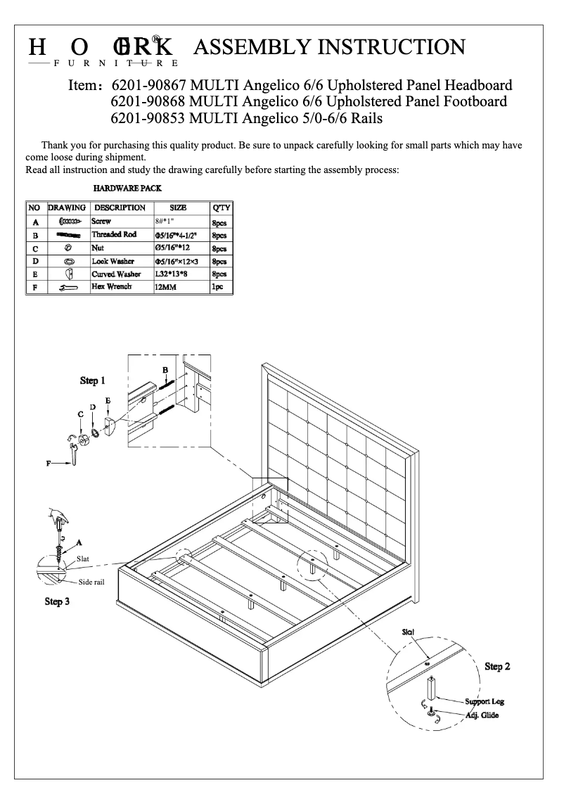 Page 1 de la notice Manuel utilisateur Hooker 6201-90868 MULTI
