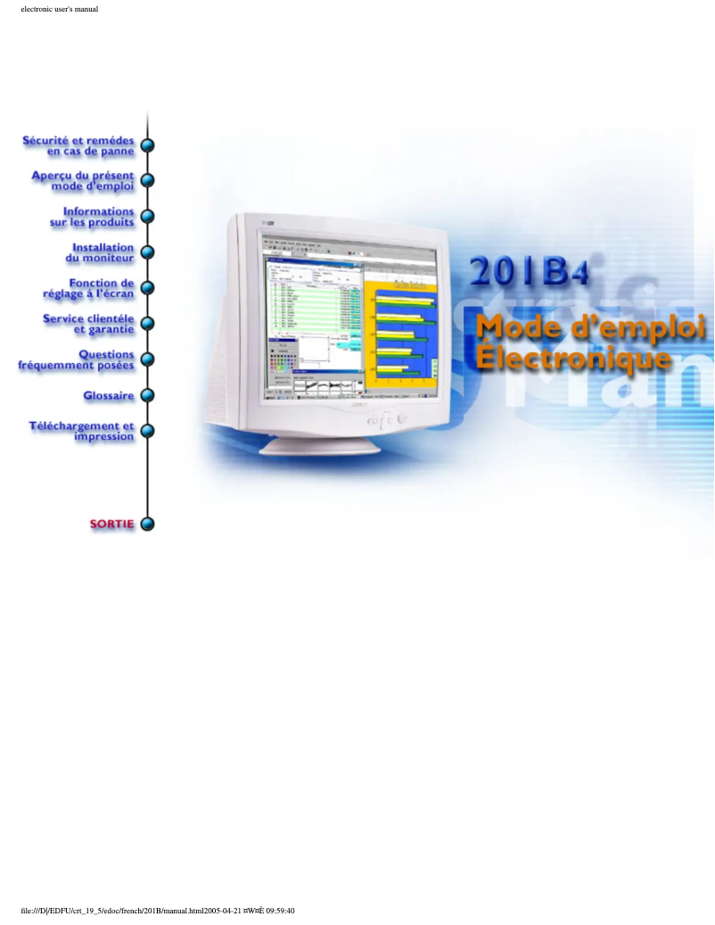 Página 1 del manual Manual de usuario Philips 201B40