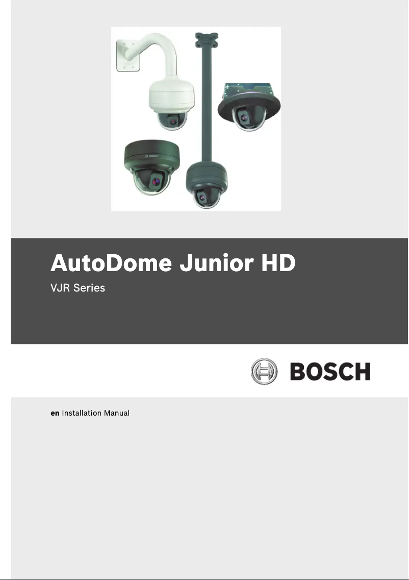 Página 1 del manual Manual de usuario Bosch AutoDome Junior VJR-F801