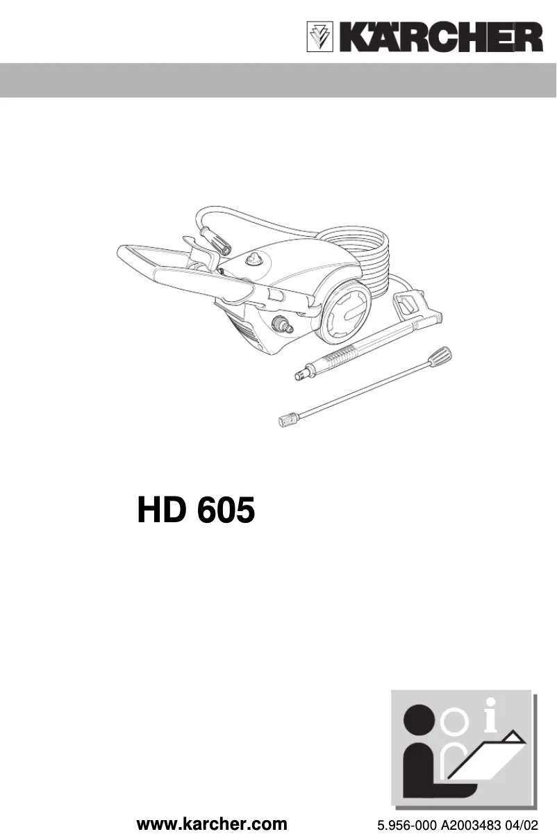 Page n°1 - Manuel utilisateur Kärcher HD 605