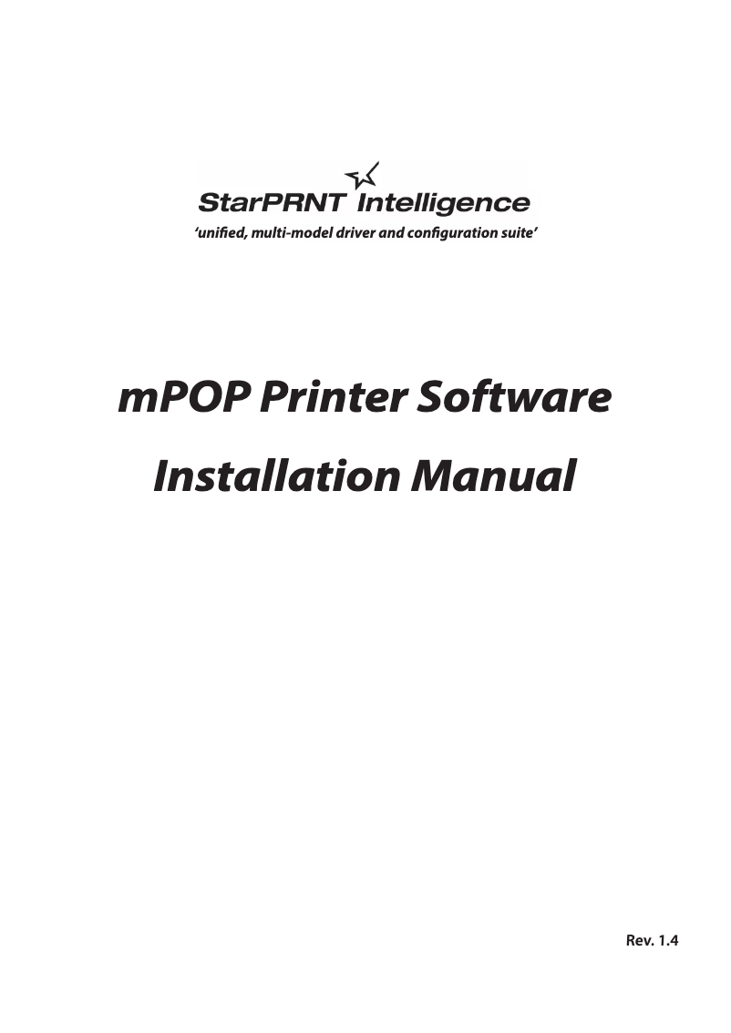First page image of the manual for mPOP