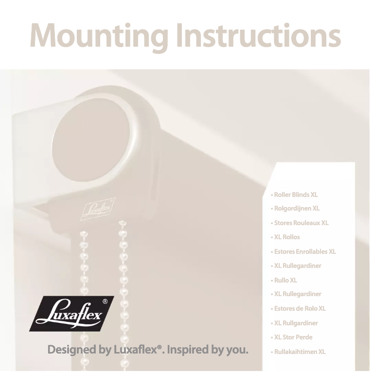 Page 1 de la notice Manuel utilisateur Luxaflex XL-30