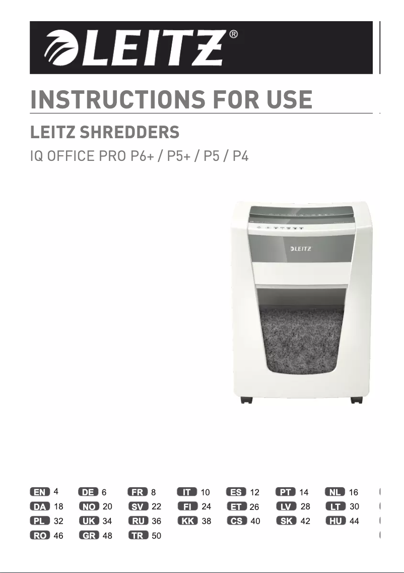 Image de la première page du manuel de l'appareil IQ Office Pro P-4