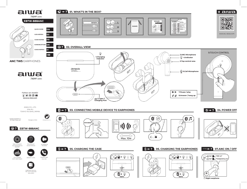 Page n°1 - Manuel utilisateur Aiwa EBTW-888ANC