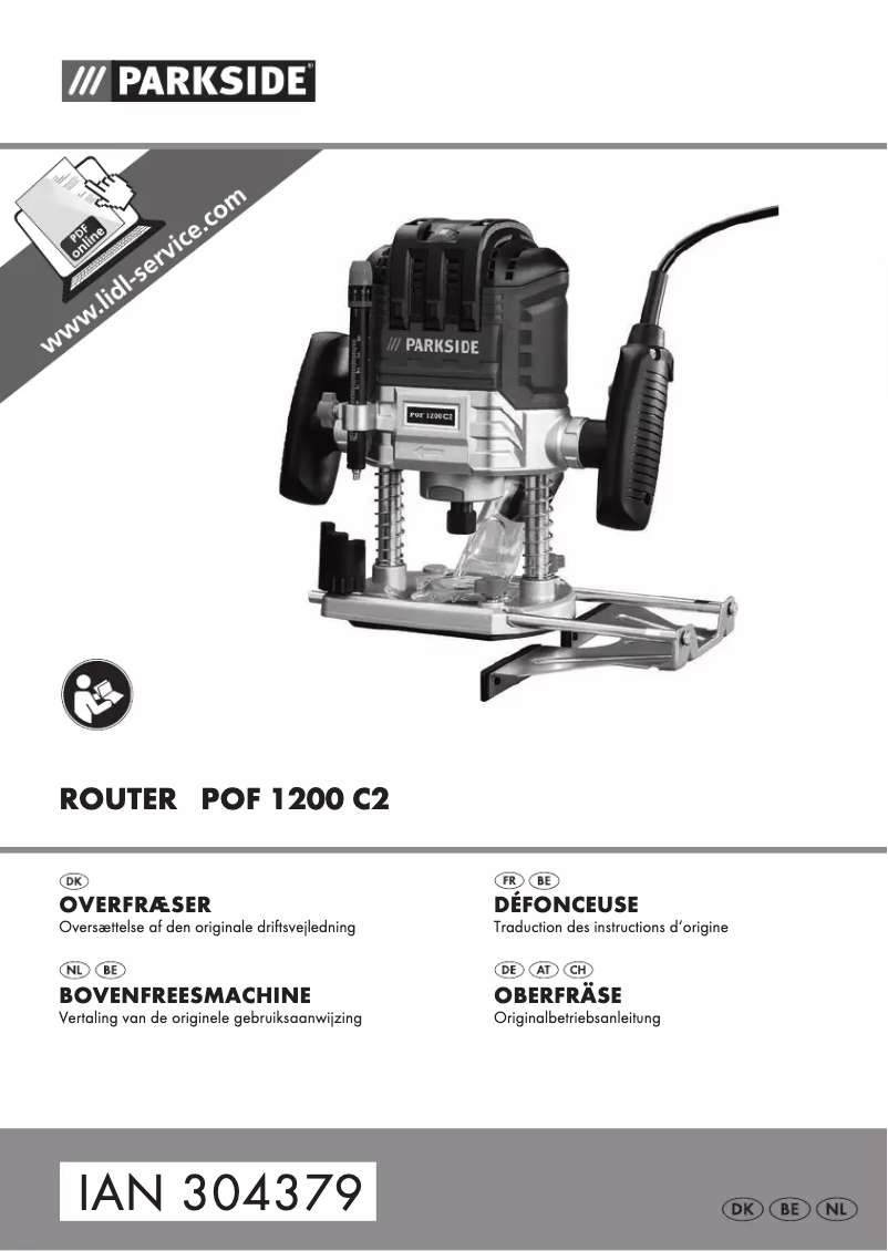 Page n°1 - Manuel utilisateur Parkside POF 1200 C2