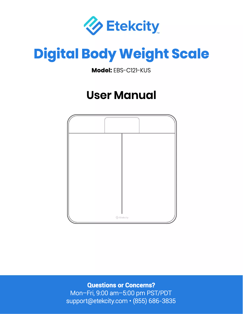 Página 1 del manual Manual de usuario Etekcity EBS-C121-KUS